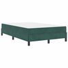 vidaXL Lit &agrave; ressorts avec matelas Vert fonc&eacute; 120 x 190 cm tissu
