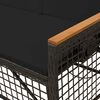 vidaXL Ensemble de canap&eacute;s inclinables de jardin Noir polyrotin