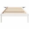vidaXL Cadre de lit Blanc 75 x 190 cm Pin massif