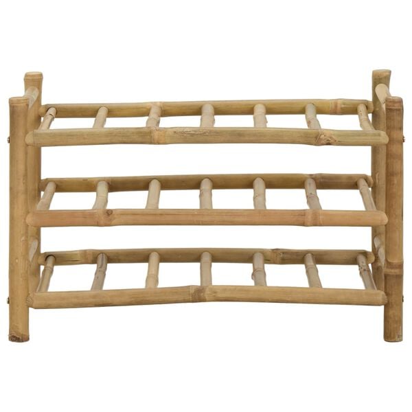 vidaXL &Eacute;tag&egrave;re &agrave; vin Naturel 57 x 29,5 x 36 cm Bambou