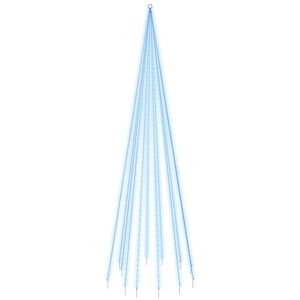 vidaXL Sapin de No&euml;l sur m&acirc;t de drapeau 732 LED Bleues 500 cm
