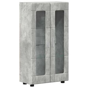 vidaXL Buffet FLORIN Gris b&eacute;ton 55,5 x 29 x 103 cm Bois d'ing&eacute;nierie