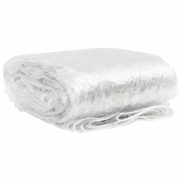 vidaXL B&acirc;che transparente avec &oelig;illets 2x10 m PVC