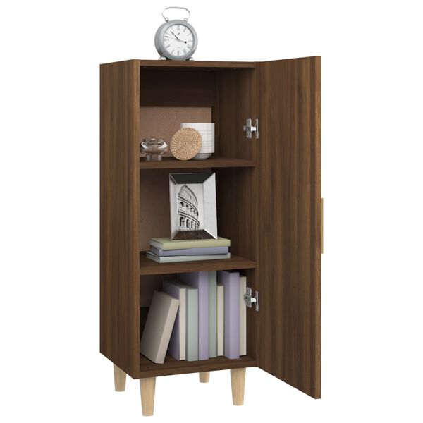 vidaXL Buffet Chêne marron 34,5x34x90 cm Bois d'ingénierie