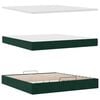 VidaXL Cadre de lit ottoman avec matelas vert fonc&eacute; 180x200 cm velours