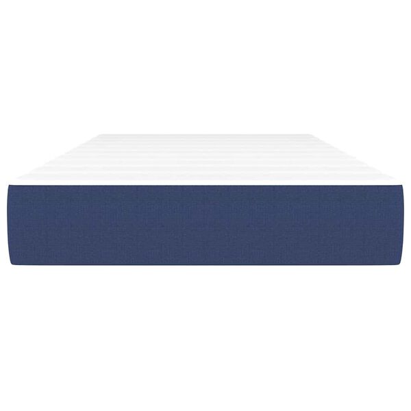 vidaXL Matelas de lit à ressorts ensachés bleu 120x190x20 cm Tissu