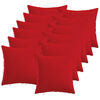vidaXL Coussin avec oreiller HEERLEN 12 pc Rouge Tissu