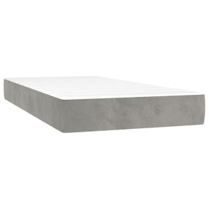 vidaXL Matelas de lit à ressorts ensachés gris clair 120x190x20 cm