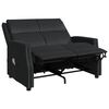 vidaXL Fauteuil de massage inclinable 2 places noir similicuir
