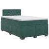 vidaXL Lit boxspring avec matelas Vert fonc&eacute; 120 x 200 cm Velours