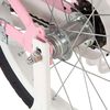 vidaXL V&eacute;lo enfant avec porte-bagages avant 16 pouces Blanc et rose