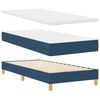vidaXL Lit &agrave; ressort LED avec matelas avec LED Bleu 90 x 190 cm tissu