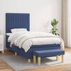 vidaXL Sommier &agrave; lattes de lit avec matelas Bleu 90x190 cm Tissu