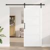 vidaXL Porte coulissante Blanc et Noir 93 x 211 cm Pin massif