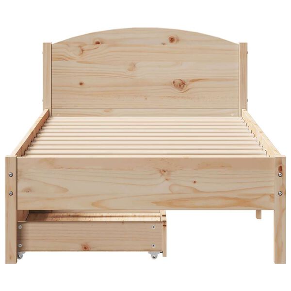 vidaXL Cadre de lit sans matelas 100x200 cm bois massif de pin
