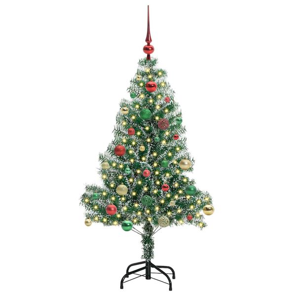 vidaXL Arbre de No&euml;l artificiel floconn&eacute; de neige avec lumi&egrave;re LED