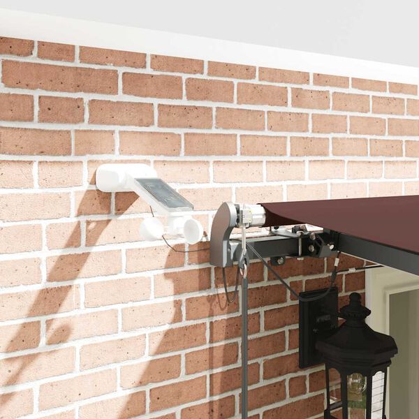 vidaXL Auvent r&eacute;tractable automatique avec LED marron 600x300 cm