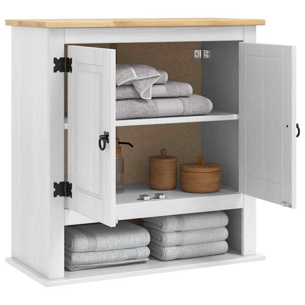vidaXL Armoire suspendue Corona Blanc 70 x 33 x 71,5 cm Pin massif