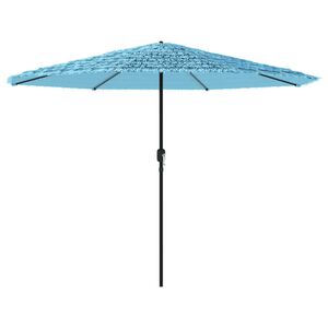 vidaXL Parasol de jardin avec m&acirc;t en acier bleu 324x324x247 cm