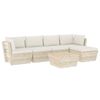 vidaXL Salon de jardin palette 6 pcs avec coussins bois d'&eacute;pic&eacute;a