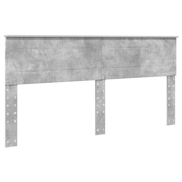 vidaXL T&ecirc;te de lit Gris b&eacute;ton 200 cm Bois d'ing&eacute;nierie