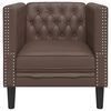 vidaXL Fauteuil Chesterfield marron similicuir