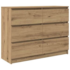 vidaXL Buffet ch&ecirc;ne artisanal 100x35x76 cm bois d'ing&eacute;nierie