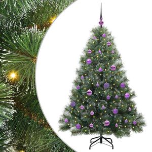 vidaXL Sapin de No&euml;l artificiel avec 150 LED Vert 150 cm PE et PVC