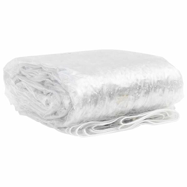 vidaXL B&acirc;che transparente avec &oelig;illets 6x12 m PVC