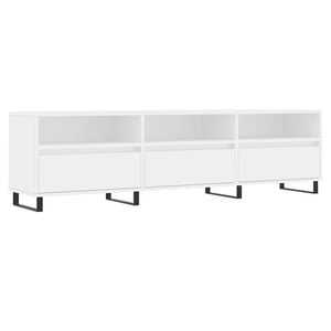 vidaXL Meuble TV blanc 150x30x44,5 cm bois d'ing&eacute;nierie