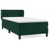 vidaXL Sommier &agrave; lattes de lit avec matelas Vert fonc&eacute; 90x200 cm
