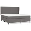 vidaXL Sommier &agrave; lattes de lit avec matelas Gris 160x200 cm Similicuir