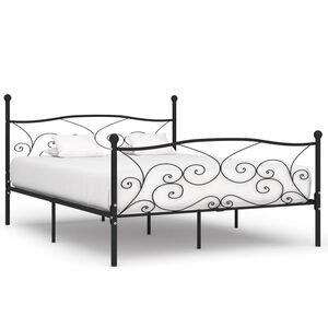 vidaXL Cadre de lit sans matelas avec sommier &agrave; lattes m&eacute;tal 200x200cm