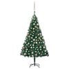 vidaXL Arbre de No&euml;l artificiel pr&eacute;-&eacute;clair&eacute; et boules vert 150 cm PVC