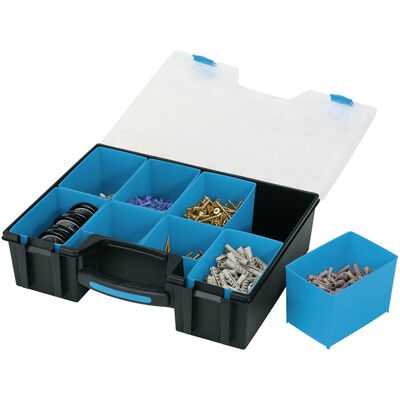 Draper Tools Boîte à 8 compartiments 41,5x33x11 cm Noir