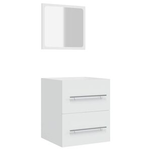 vidaXL Armoire de salle de bain avec miroir Blanc 41x38,5x48 cm