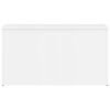 vidaXL Coffre de rangement Blanc brillant 84x42x46cm Bois d'ingénierie