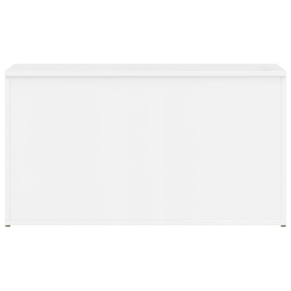 vidaXL Coffre de rangement Blanc brillant 84x42x46cm Bois d'ingénierie