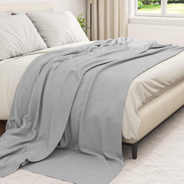 vidaXL Couvertures &agrave; jeter 24 pcs Gris 270 x 240 cm Toison