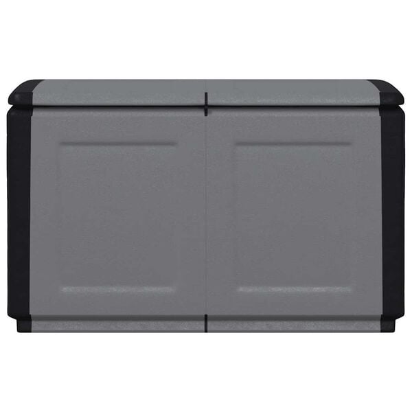 vidaXL Boîte de rangement de jardin 96x53x57 cm 230 L Gris foncé noir