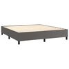 vidaXL Sommier &agrave; lattes de lit avec matelas Gris 160x200 cm Similicuir