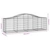 vidaXL Paniers &agrave; gabions arqu&eacute;s 50 pcs 200x50x60/80 cm fer galvanis&eacute;