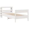vidaXL Cadre de lit sans matelas blanc 75x190 cm bois de pin massif