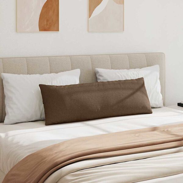 vidaXL Coussins de canapé 2 pcs Marron 120 x 40 cm tissu