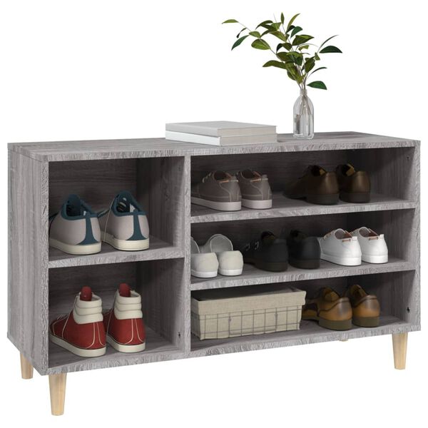 vidaXL Armoire à chaussures Sonoma gris 102x36x60 cm Bois d'ingénierie