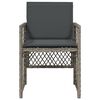 vidaXL Chaises de jardin avec coussins lot de 4 gris r&eacute;sine tress&eacute;e
