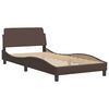 vidaXL Cadre de lit sans matelas Hvar marron 100x200 cm similicuir
