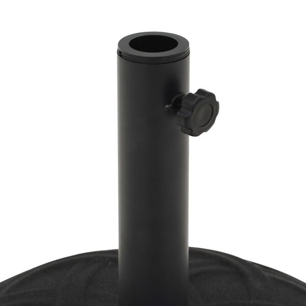 vidaXL Socle de parasol Noir B&eacute;ton Rond 15 kg