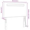 vidaXL T&ecirc;te de lit LED Cappuccino 90 cm Cuir synth&eacute;tique