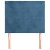vidaXL T&ecirc;te de lit Bleu fonc&eacute; 80x5x118/128 cm Velours